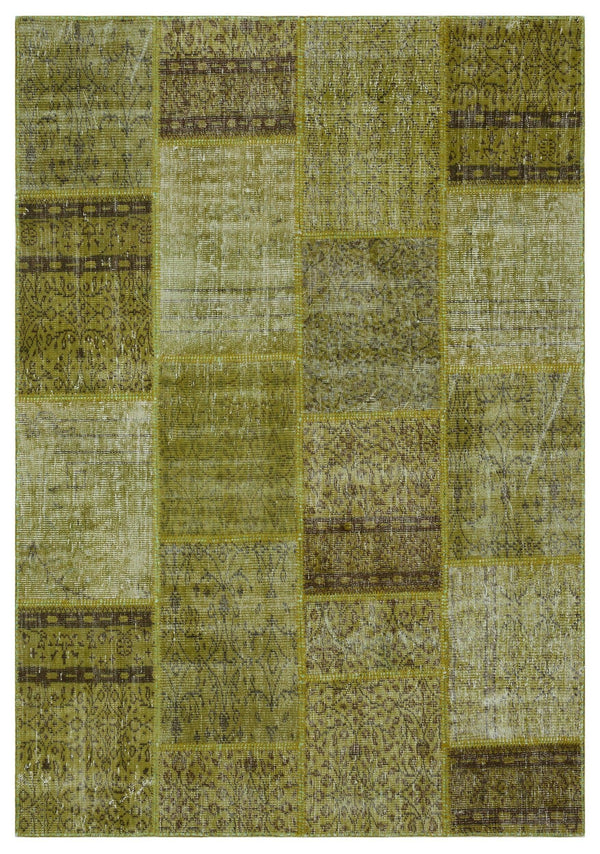 Yeşil Anadolu Bohem Geometrik Yün Halı 160x230 - Özel Seri