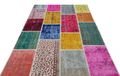 Iskece Bej Patchwork Yün El Dokuma Halısı 160 x 230 Apex Unique