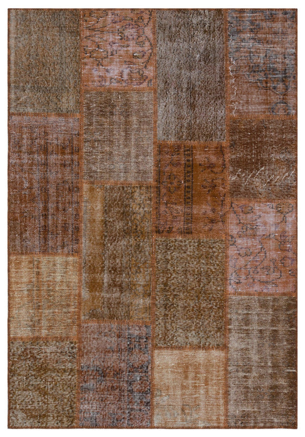 Bej Gri Eskitme Geometrik Yün Halı 160x230