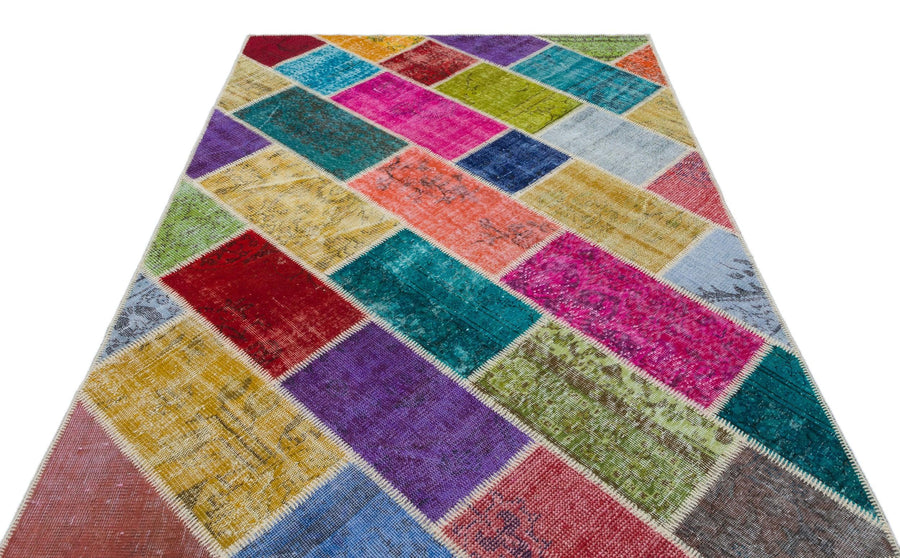 Bej Anadolu Geometrik Vintage Yün Halı 160x230 - Özel Seri