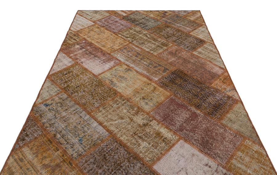 Bej Bordo Anadolu Eskitme Geometrik Yün Halı 160x230 - Özel Seri