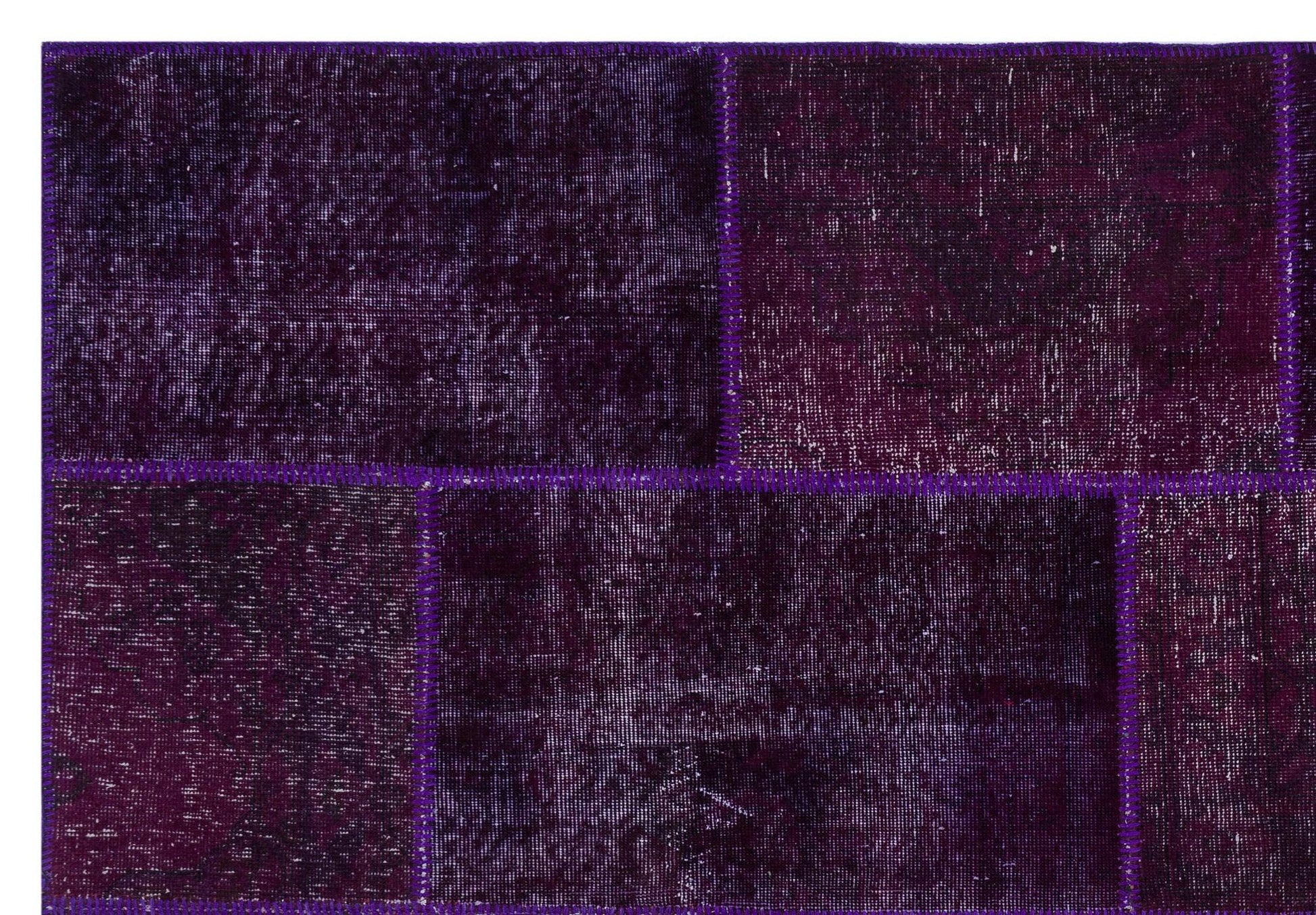 Siyah Anadolu Eskitme Geometrik Yün Halı 190x280 - Özel Seri