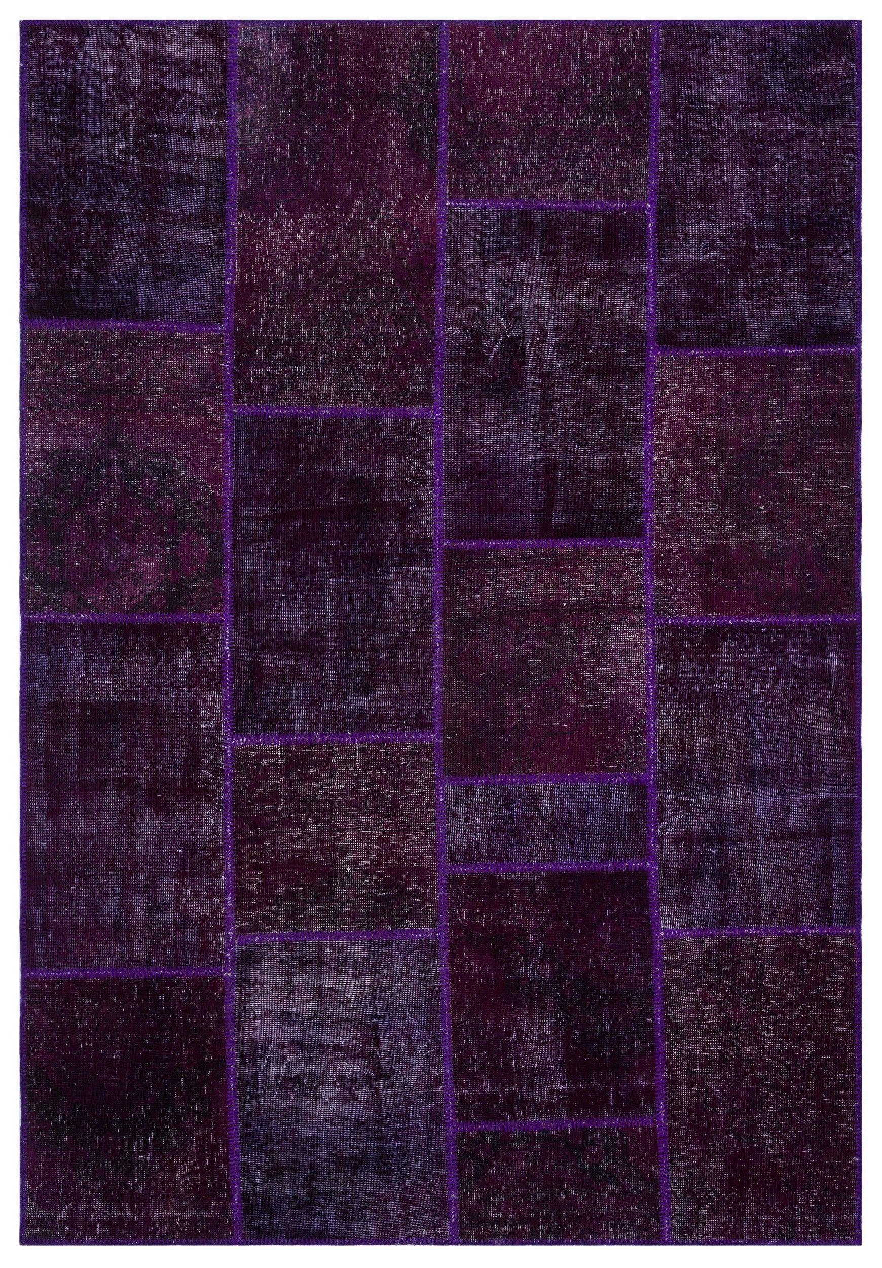 Siyah Anadolu Eskitme Geometrik Yün Halı 190x280 - Özel Seri