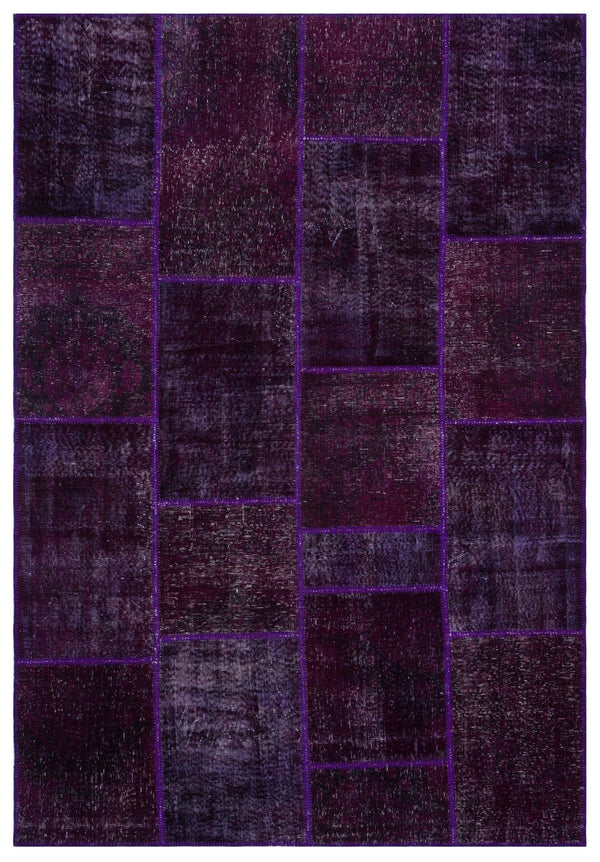 Siyah Anadolu Eskitme Geometrik Yün Halı 190x280 - Özel Seri