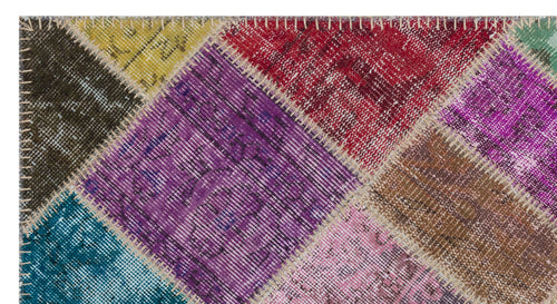 Iskece Bej Patchwork Yün El Dokuma Halısı 080 x 150 Apex Unique