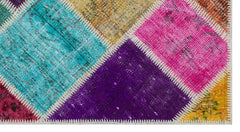 Iskece Bej Patchwork Yün El Dokuma Halısı 080 x 150 Apex Unique