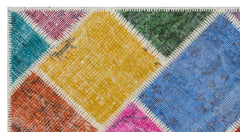 Iskece Bej Patchwork Yün El Dokuma Halısı 080 x 150 Apex Unique