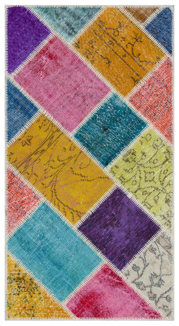 Bej Anadolu Bohem Eskitme Yün Halı 80x150 - Özel Seri