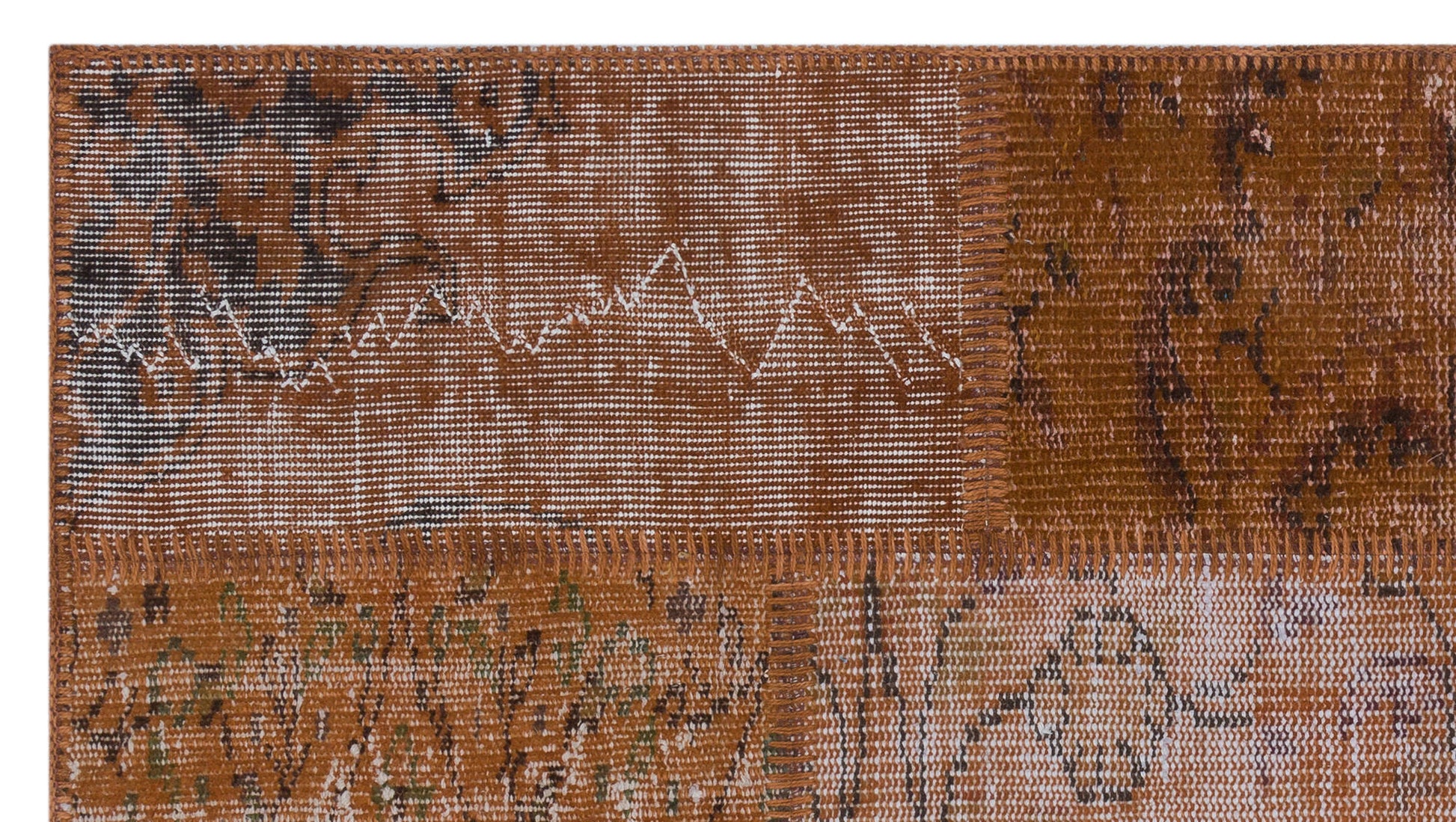 Iskece Kahverengi Eskitme Yün El Dokuma Halısı 080 x 150 Apex Unique