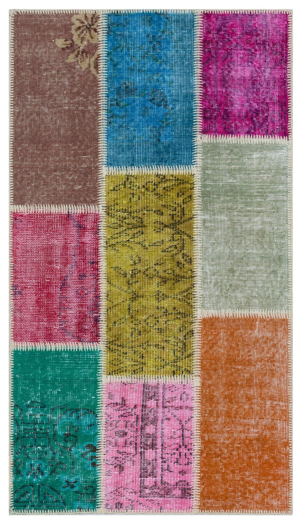 Bej Anadolu Eskitme Geometrik Yün Halı 80x150 - Özel Seri