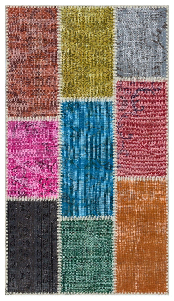 Bej Bohem Eskitme Yün Halı 80x150