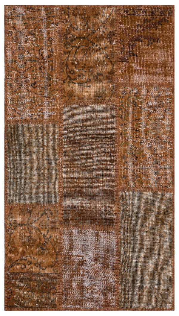 Bej Gri Anadolu Eskitme Geometrik Yün Halı 80x150 - Özel Seri