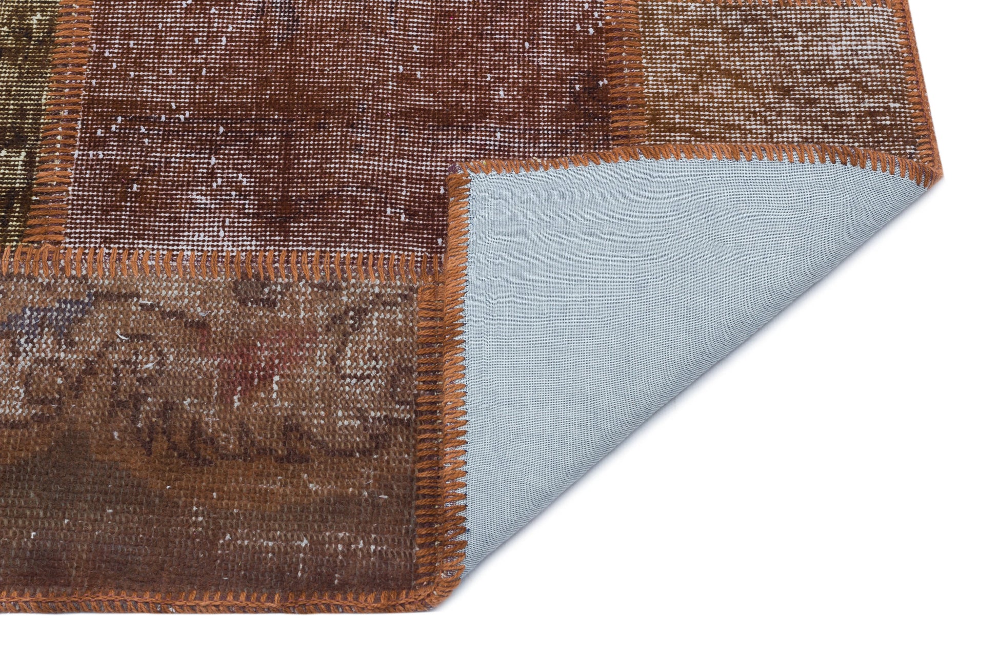 Iskece Kahverengi Eskitme Yün El Dokuma Halısı 080 x 150 Apex Unique