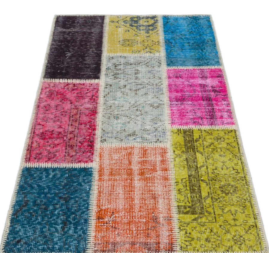 Bej Anadolu Bohem Eskitme Yün Halı 80x150 - Özel Seri