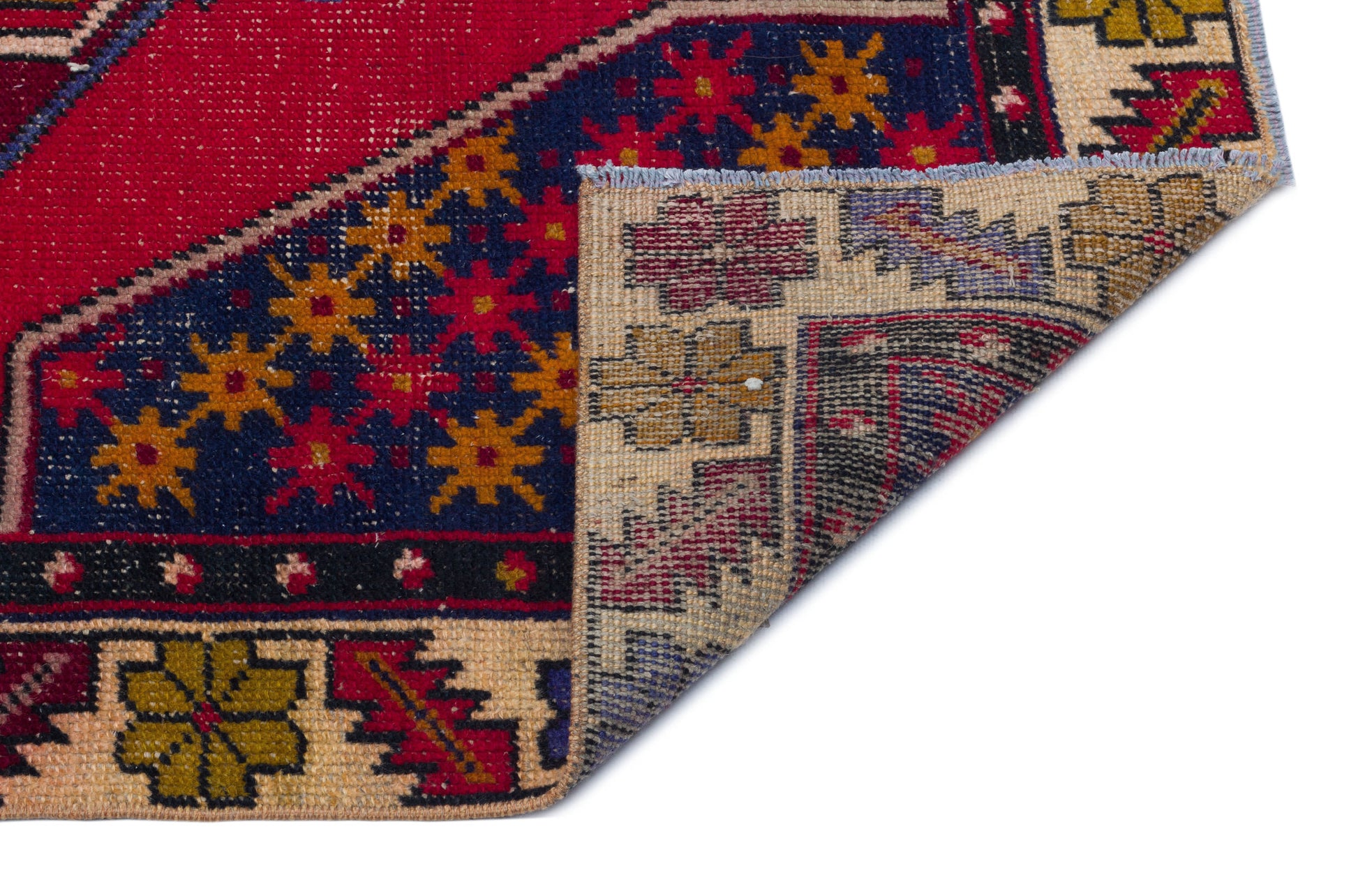 Kavala Kırmızı Klasik Yün El Dokuma Halısı 106 x 232 Apex Unique