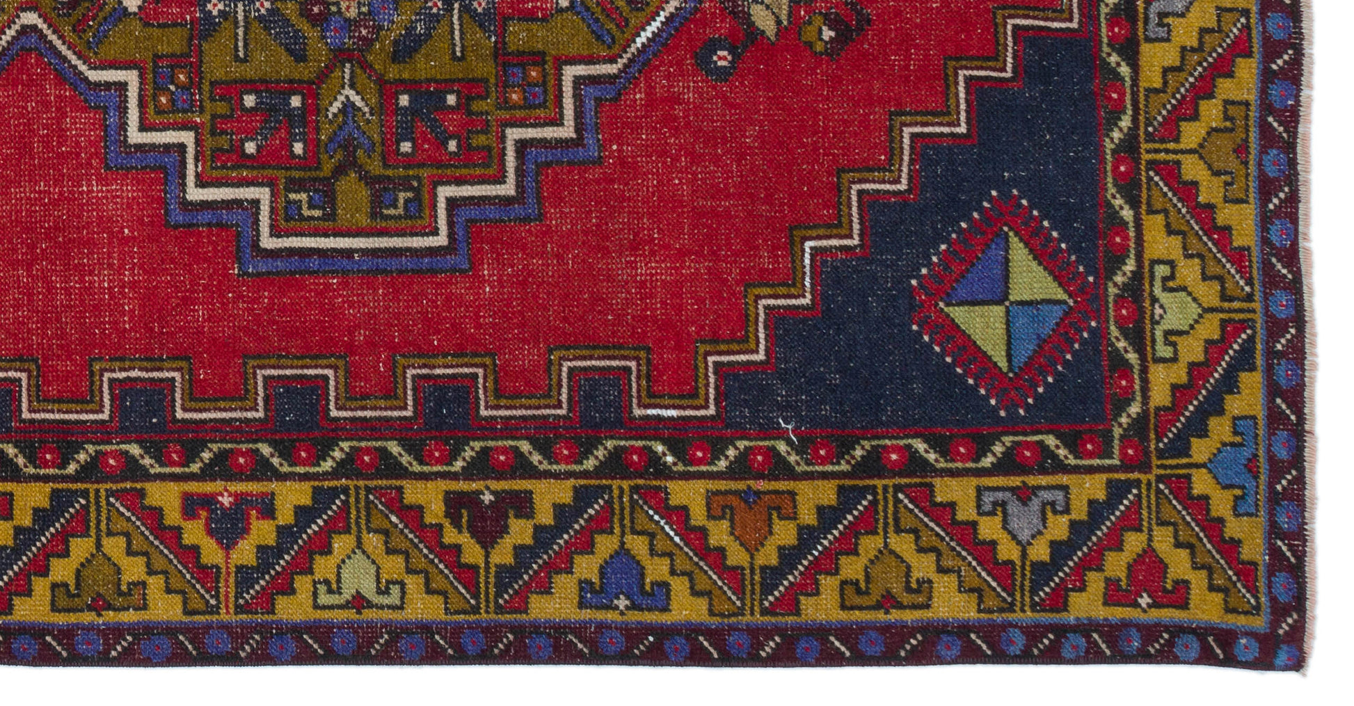 Kavala Kırmızı Klasik Yün El Dokuma Halısı 113 x 222 Apex Unique