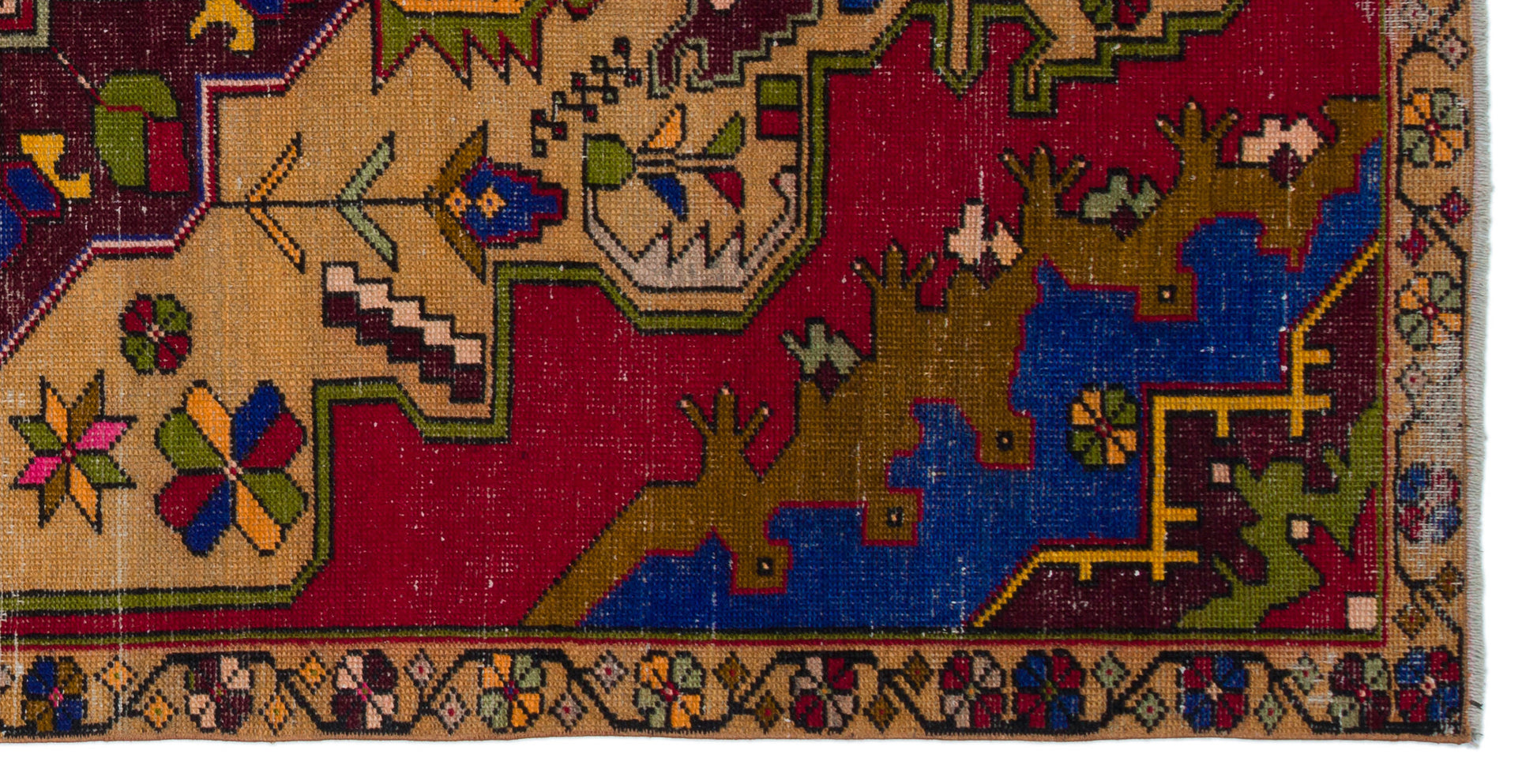 Kavala Kırmızı Klasik Yün El Dokuma Halısı 116 x 238 Apex Unique