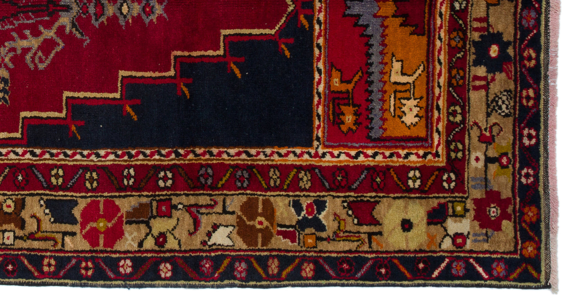 Kavala Kırmızı Klasik Yün El Dokuma Halısı 120 x 234 Apex Unique