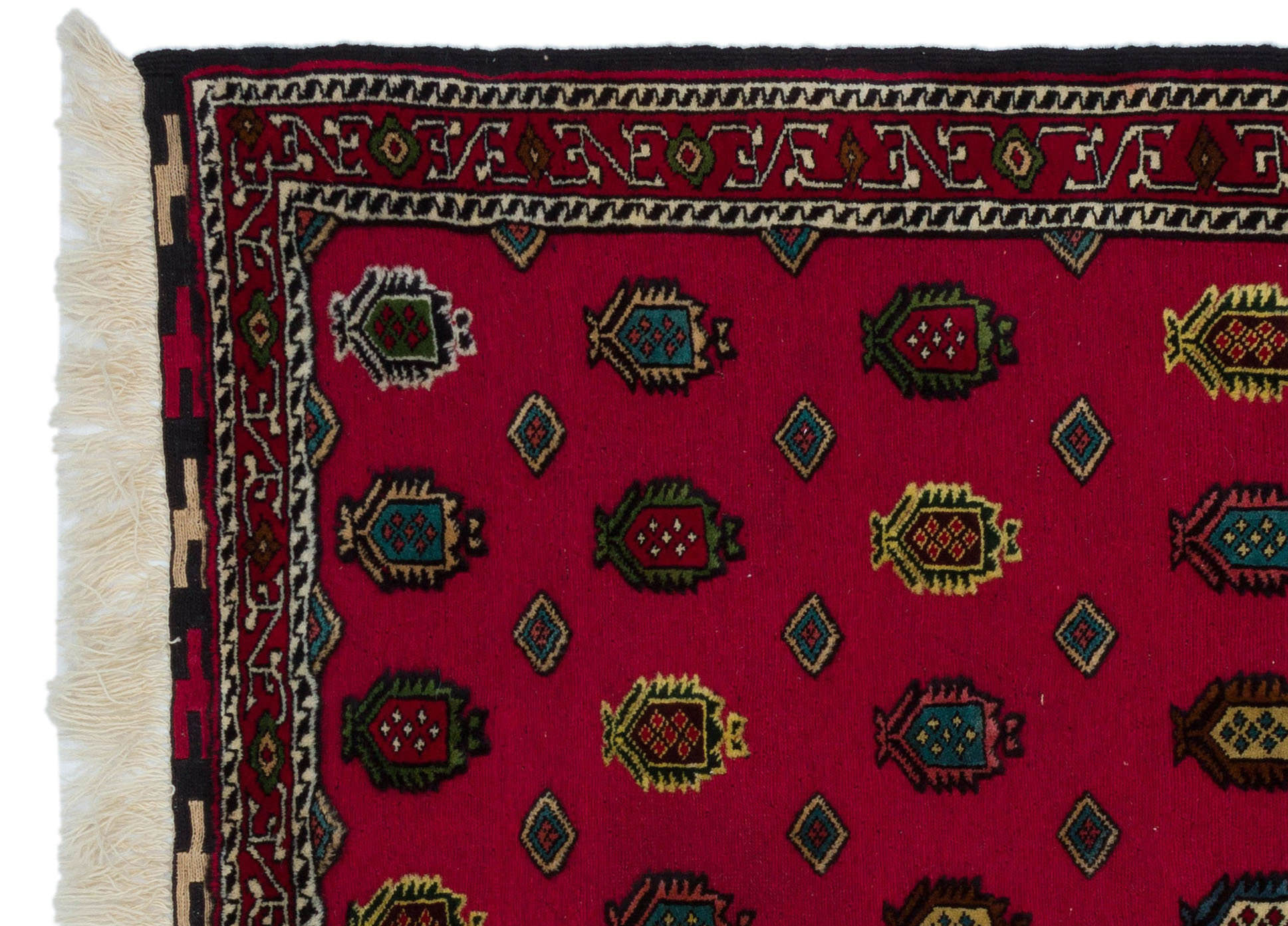 Kavala Kırmızı Klasik Yün El Dokuma Halısı 121 x 160 Apex Unique