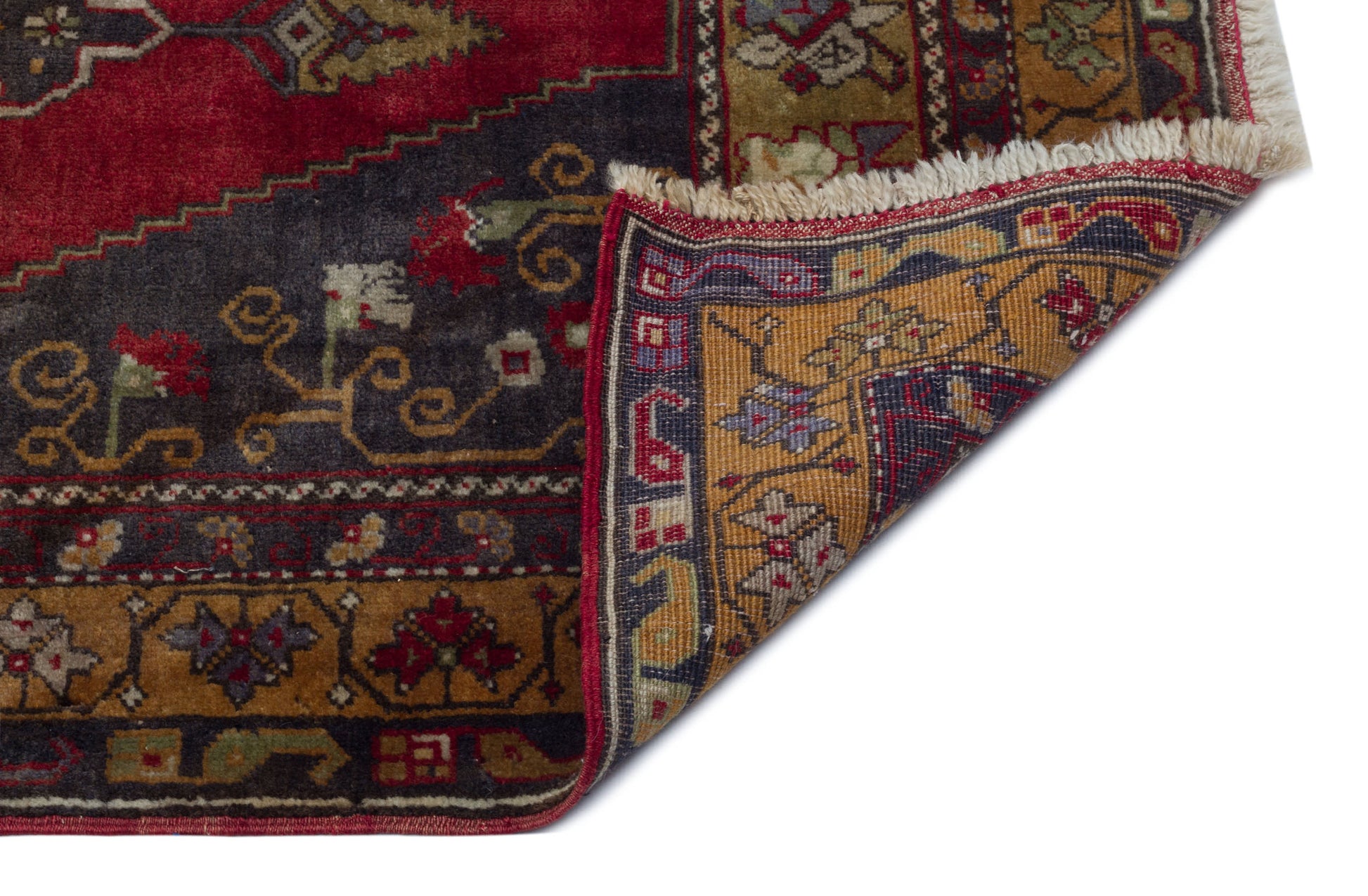 Kavala Kırmızı Klasik Yün El Dokuma Halısı 104 x 236 Apex Unique