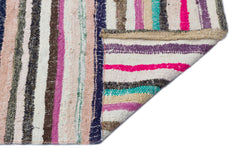 Girit Bej Çizgili Yün El Dokuma Halısı 167 x 373 Apex Unique