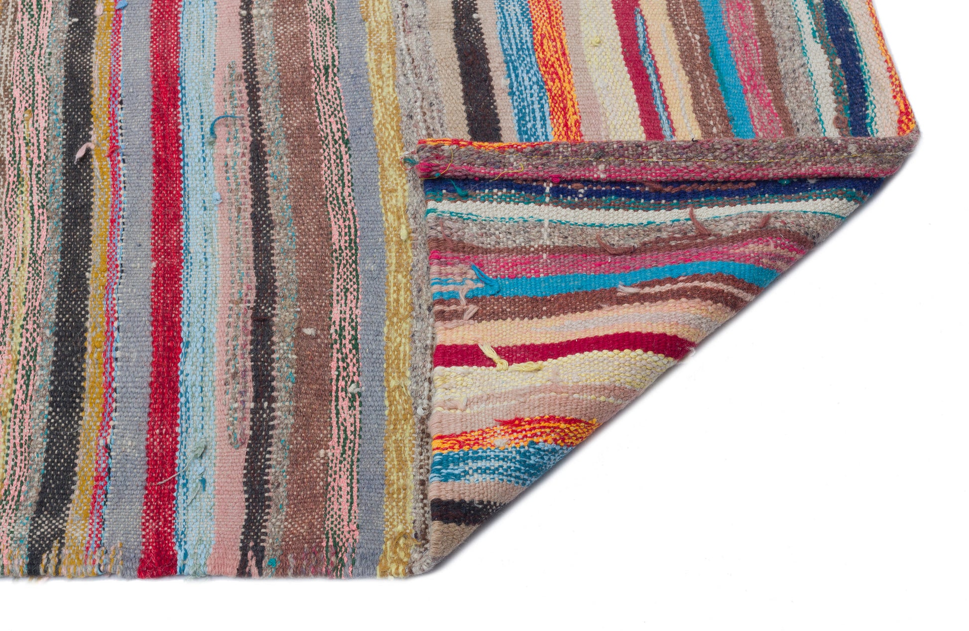 Girit Bej Çizgili Yün El Dokuma Halısı 148 x 337 Apex Unique