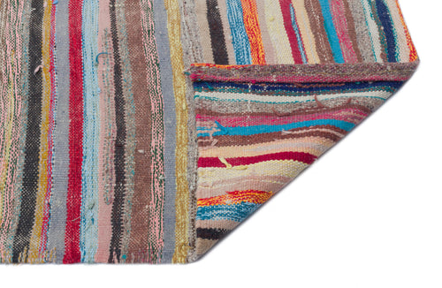 Girit Bej Çizgili Yün El Dokuma Halısı 148 x 337 Apex Unique