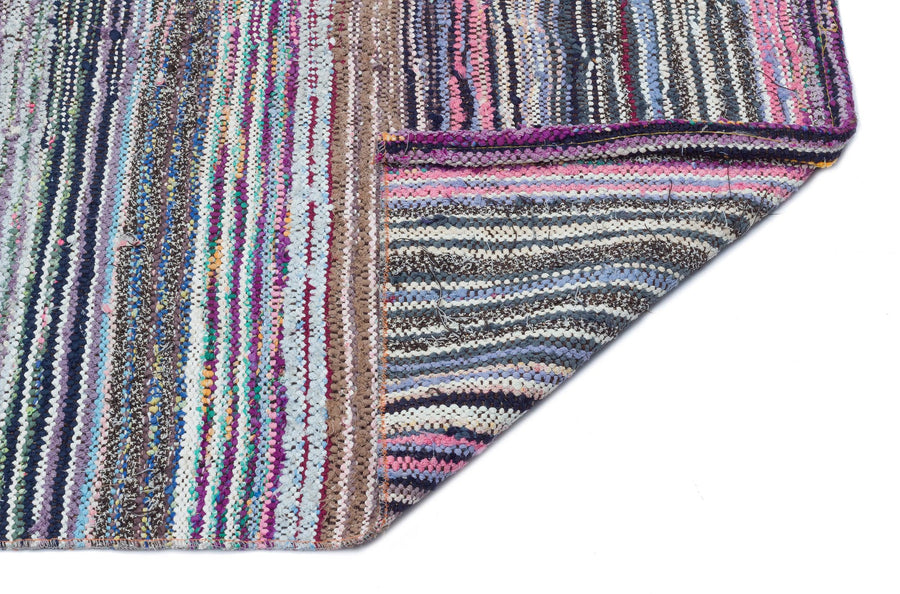 Bej Bohem Çizgili Yün Halı 150x273