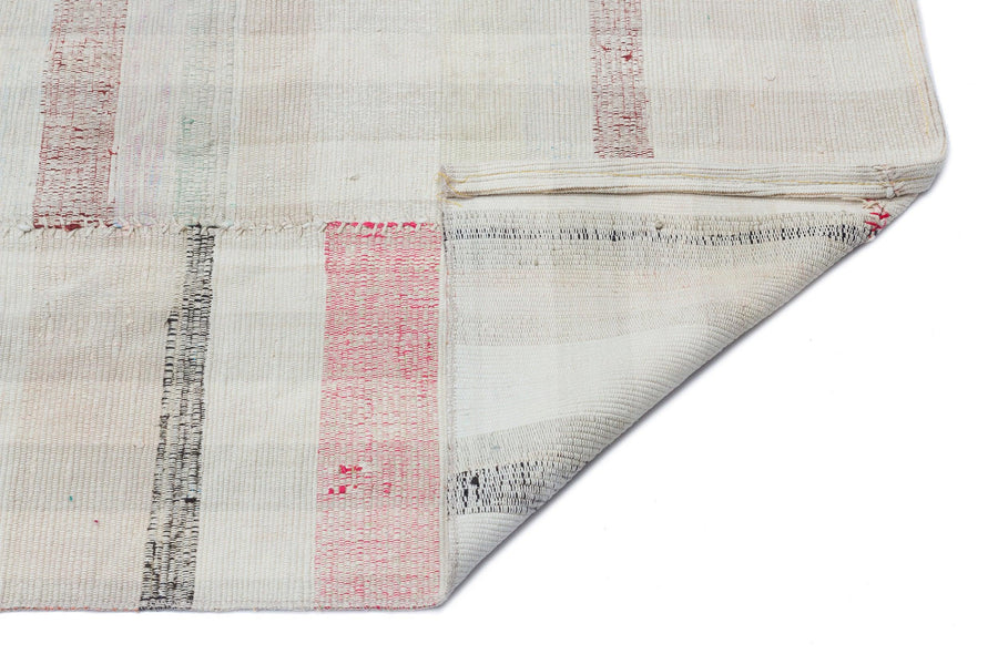Bej Anadolu Bohem Geometrik Yün Halı 137x330 - Özel Seri