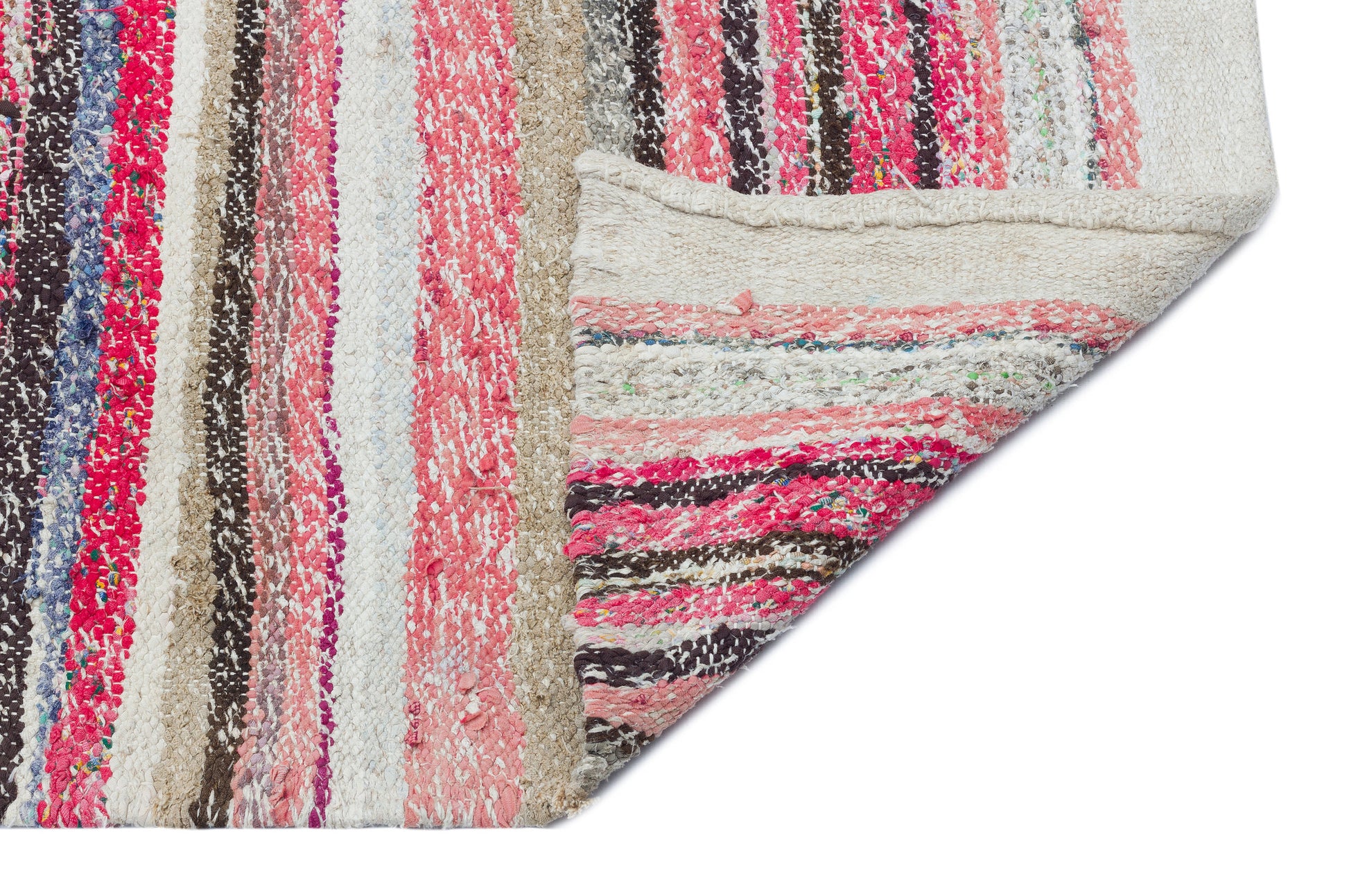 Girit Bej Çizgili Yün El Dokuma Halısı 150 x 278 Apex Unique