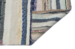 Girit Bej Çizgili Yün El Dokuma Halısı 203 x 338 Apex Unique