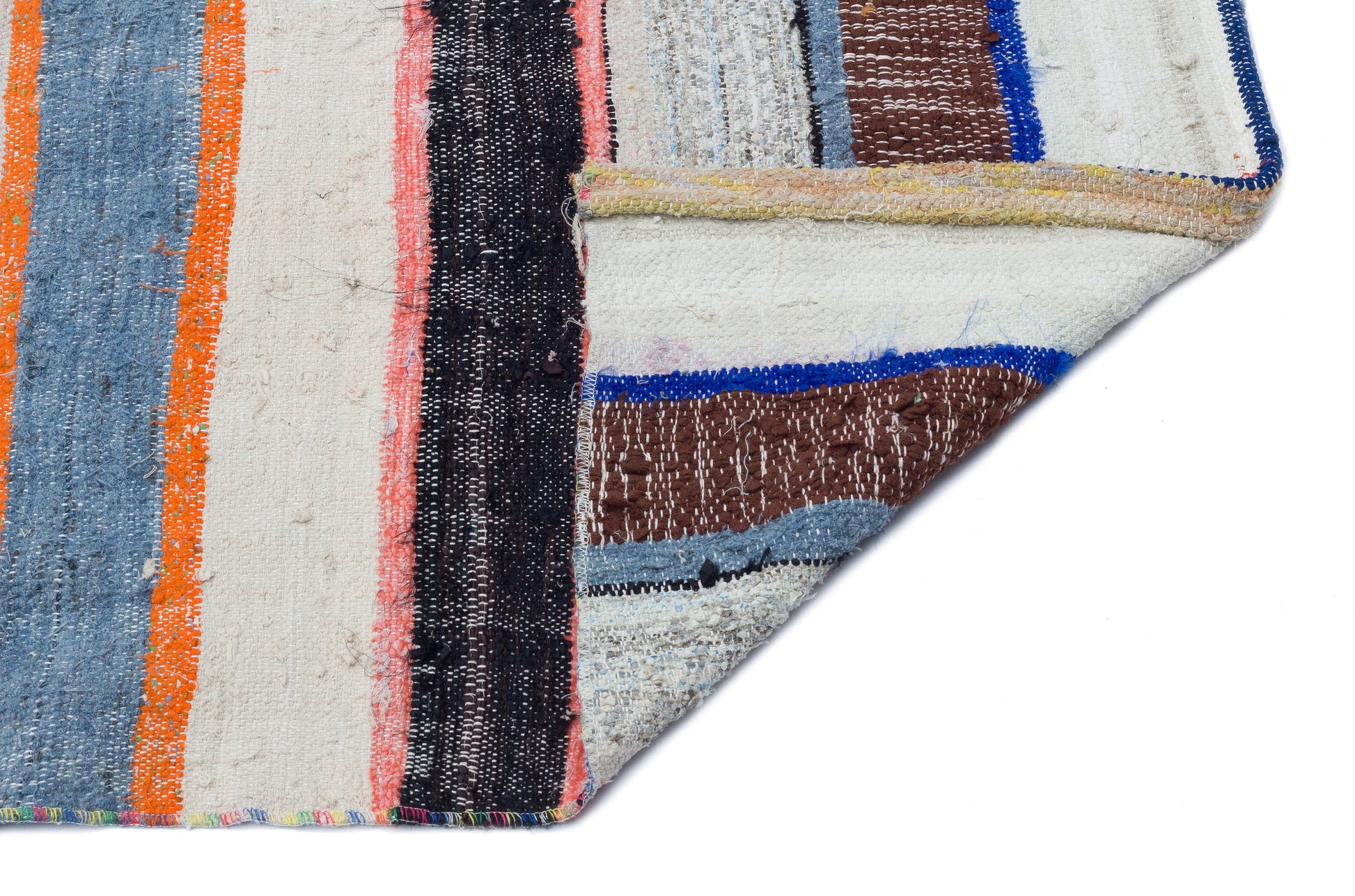 Girit Bej Çizgili Yün El Dokuma Halısı 145 x 310 Apex Unique