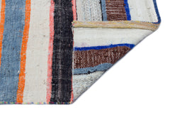 Girit Bej Çizgili Yün El Dokuma Halısı 145 x 310 Apex Unique