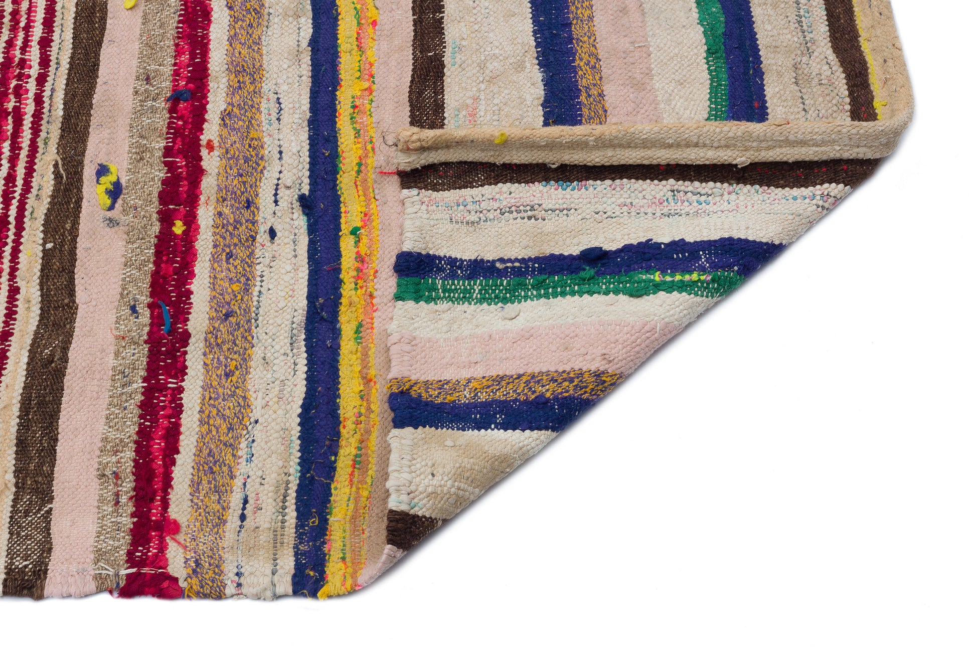 Girit Bej Çizgili Yün El Dokuma Halısı 152 x 305 Apex Unique