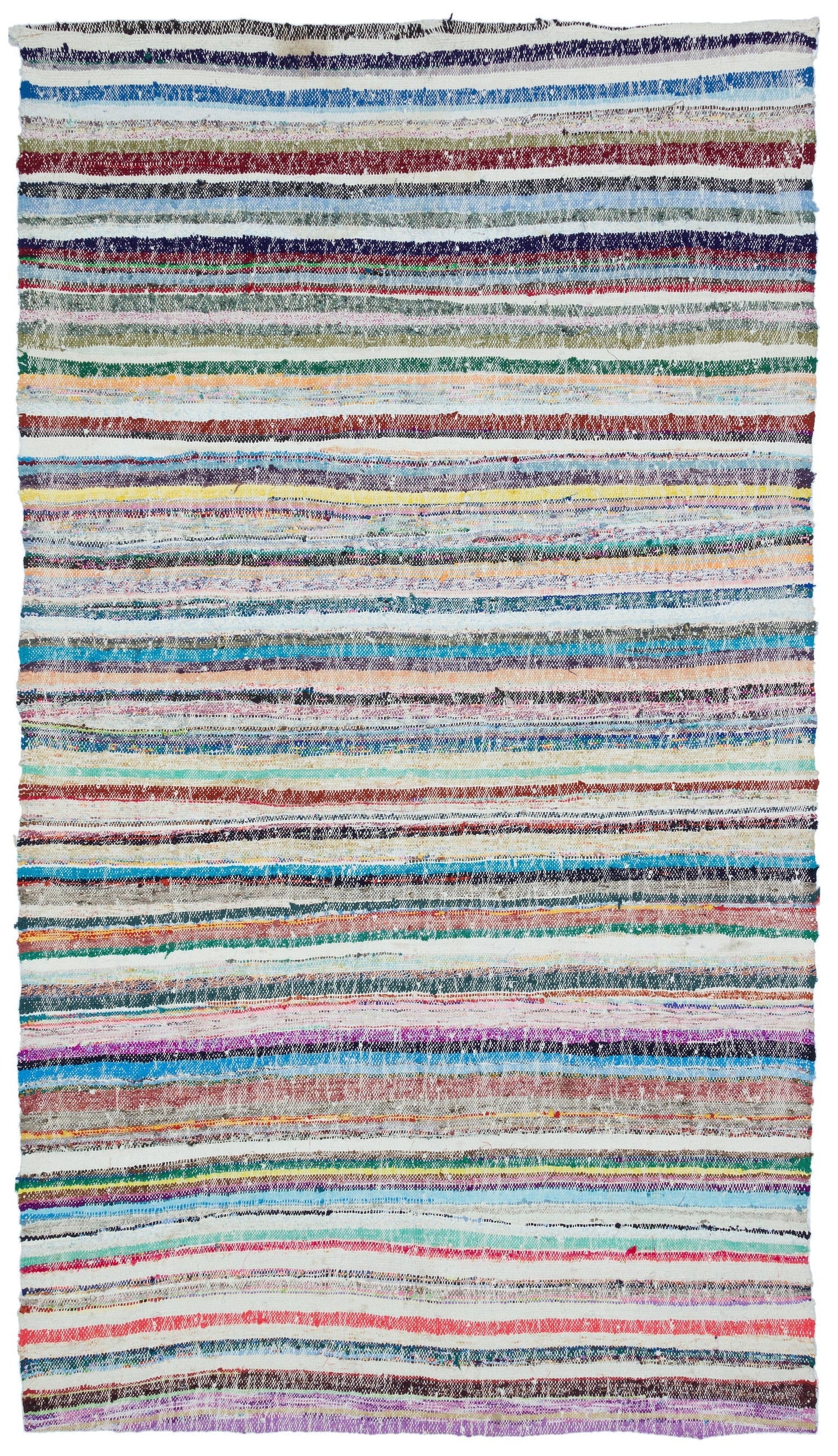 Girit Bej Çizgili Yün El Dokuma Halısı 178 x 298 Apex Unique