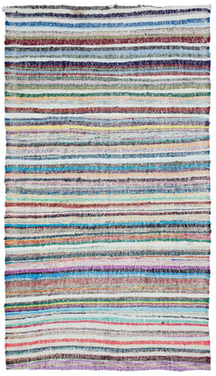 Girit Bej Çizgili Yün El Dokuma Halısı 178 x 298 Apex Unique