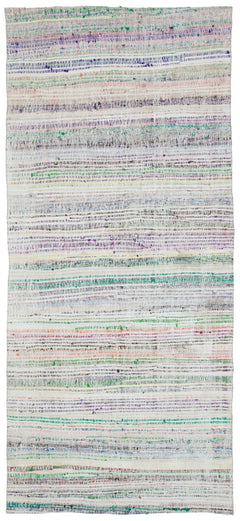 Girit Bej Çizgili Yün El Dokuma Halısı 140 x 310 Apex Unique