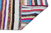 Colorful Striped Ethnic Wool Flatweave Kilim Rug 176x306 cm (5'9" x 10')