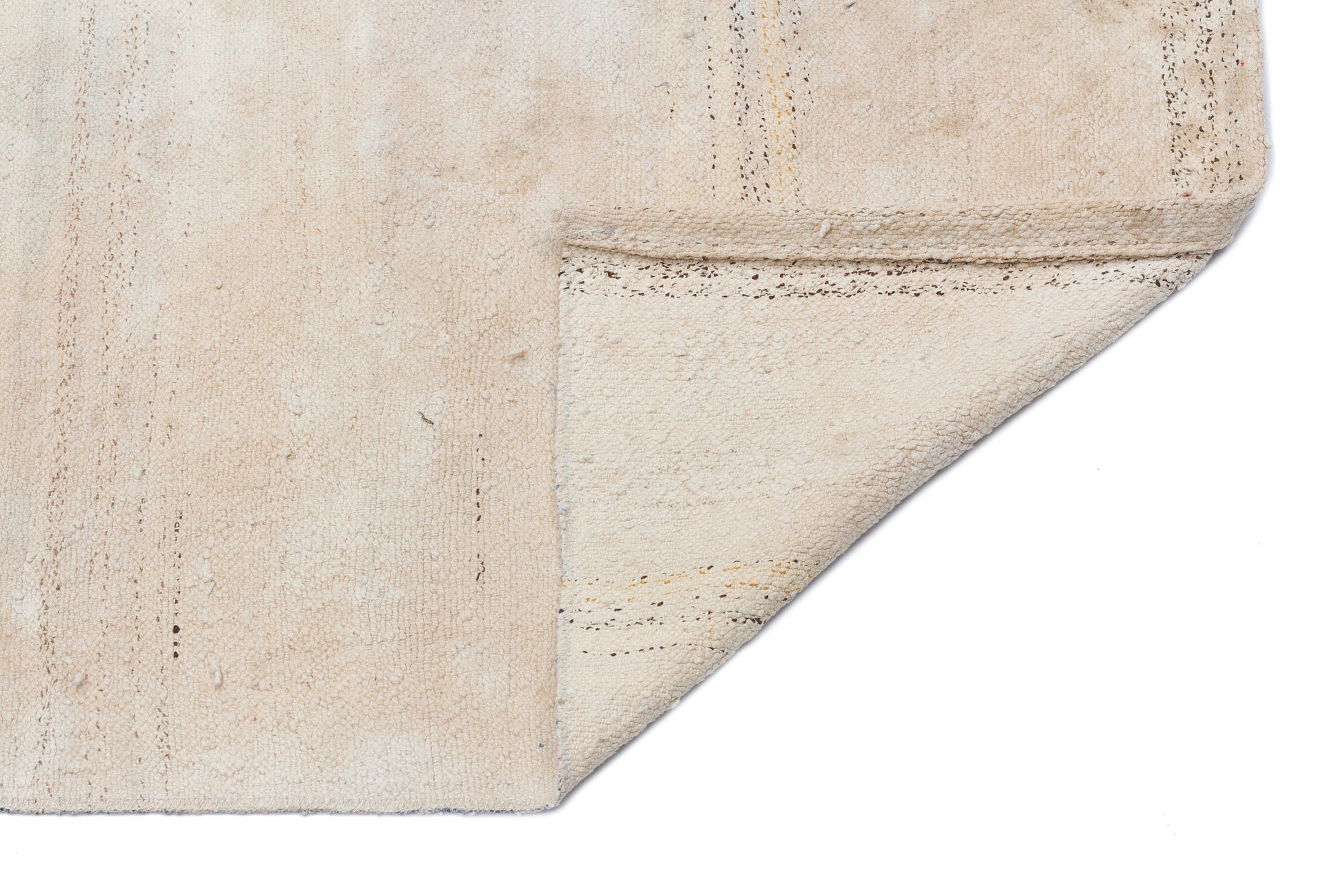 Girit Bej Çizgili Yün El Dokuma Halısı 130 x 248 Apex Unique