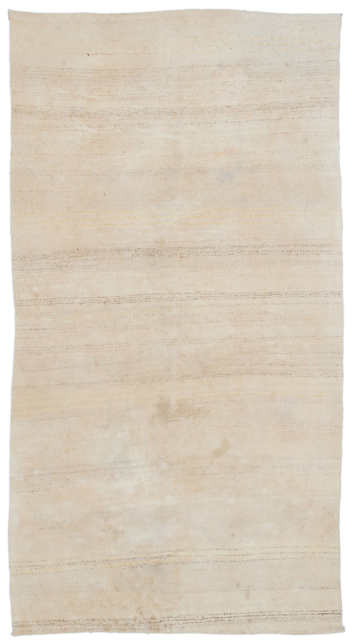 Girit Bej Çizgili Yün El Dokuma Halısı 130 x 248 Apex Unique