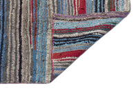 Tapis multicolore ethnique à rayures, tissé à la main, 138x276 cm 31739