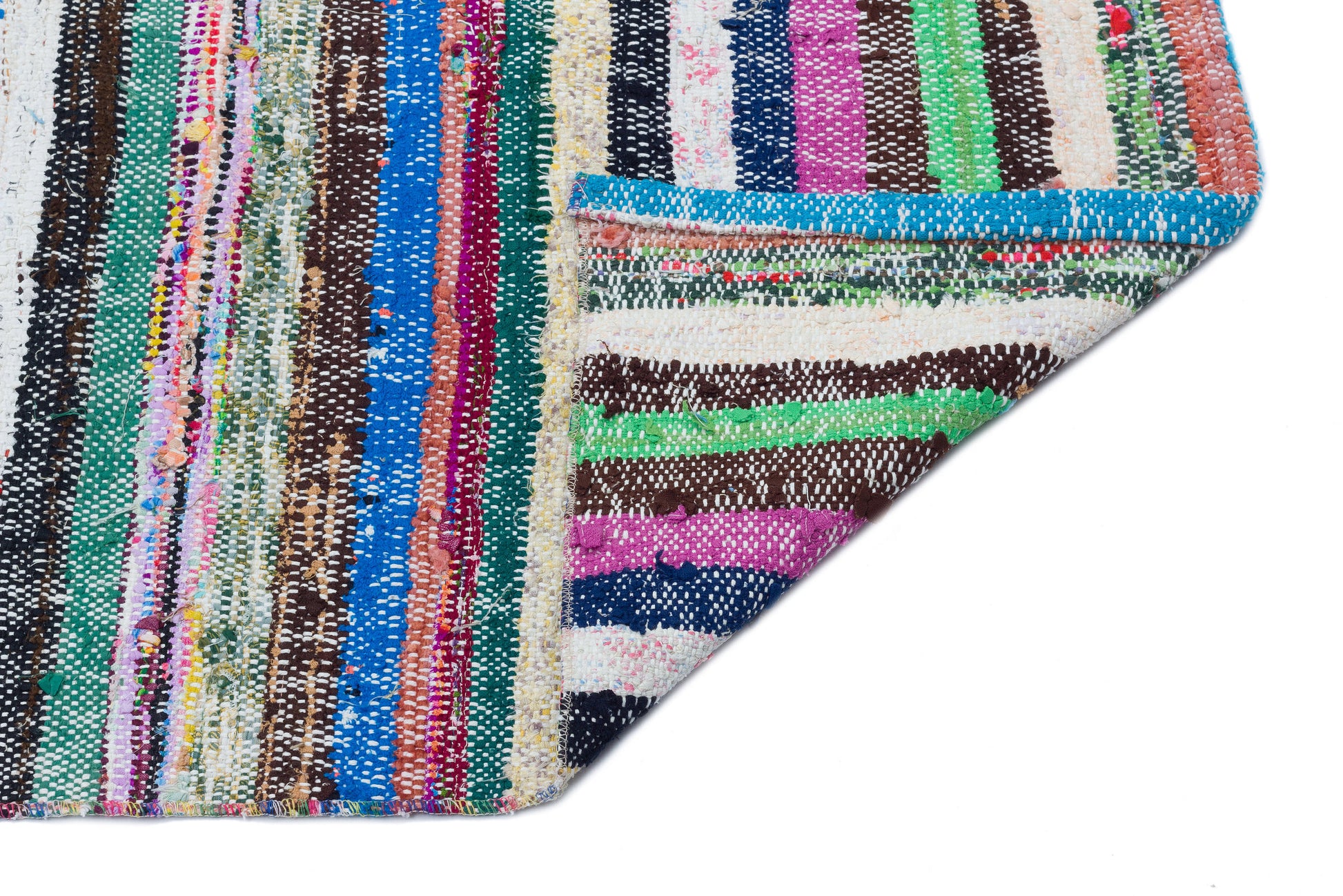 Girit Bej Çizgili Yün El Dokuma Halısı 168 x 312 Apex Unique