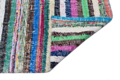 Girit Bej Çizgili Yün El Dokuma Halısı 168 x 312 Apex Unique