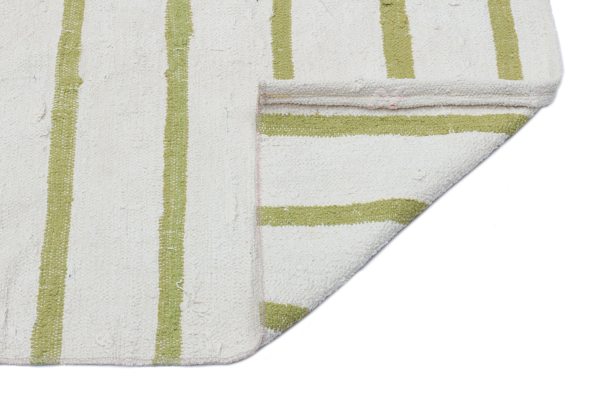 Girit Bej Çizgili Yün El Dokuma Halısı 141 x 313 Apex Unique