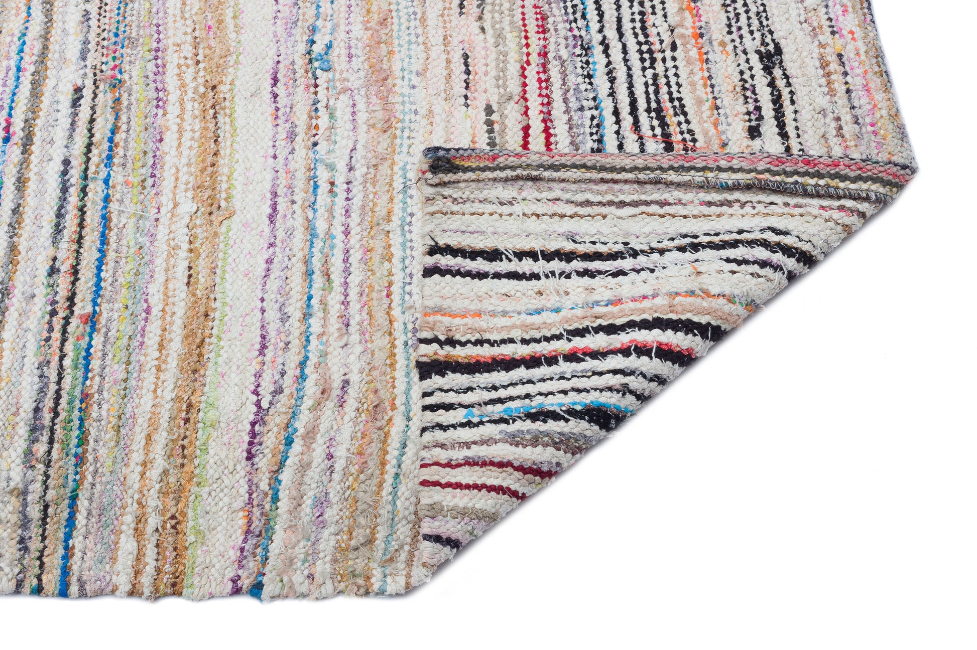 Girit Bej Çizgili Yün El Dokuma Halısı 154 x 312 Apex Unique