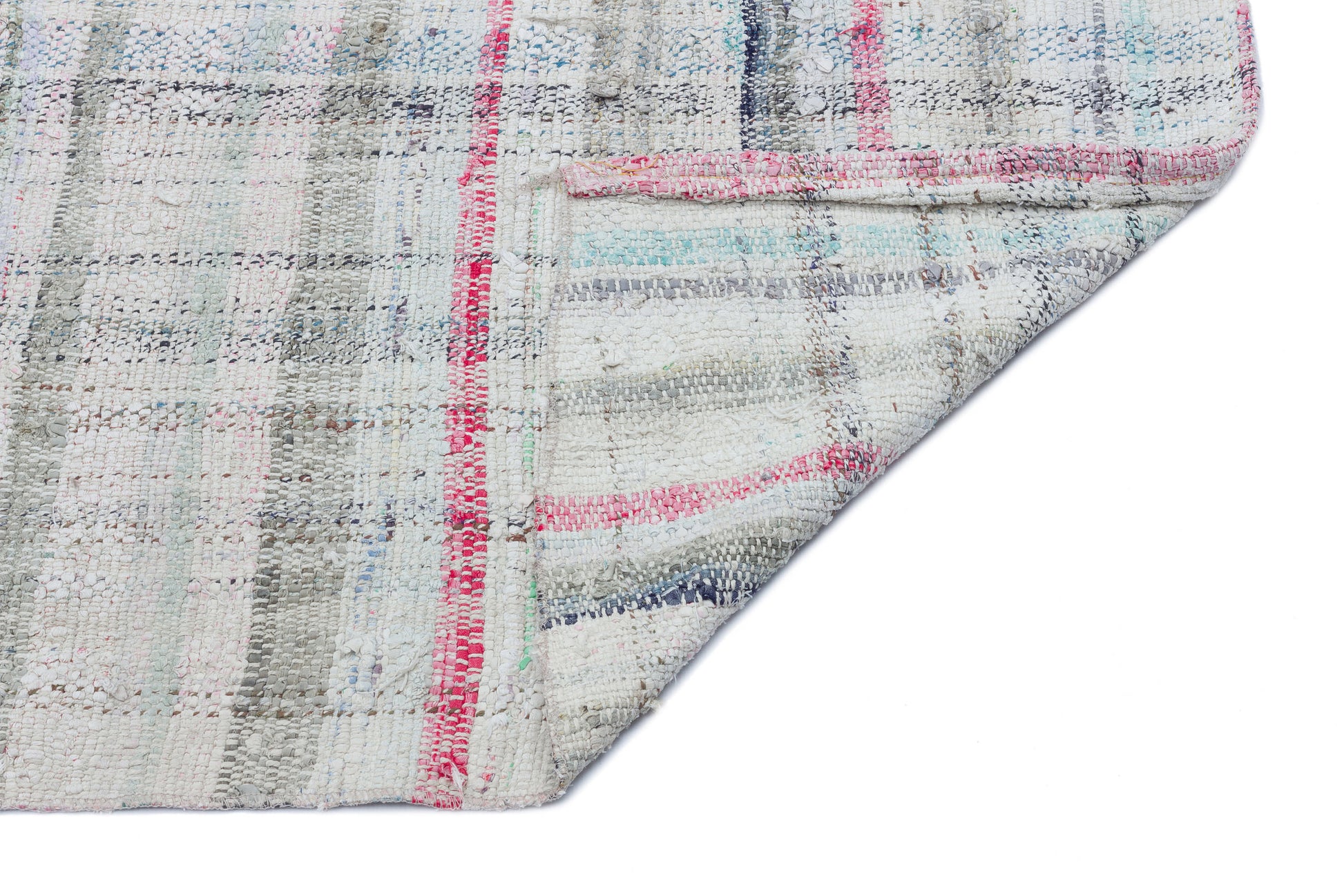 Girit Bej Çizgili Yün El Dokuma Halısı 198 x 210 Apex Unique