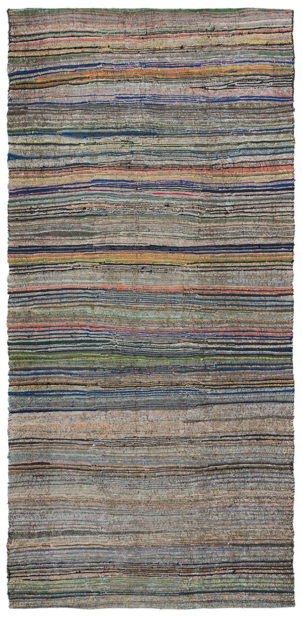 Bej Anadolu Bohem Geometrik Yün Halı 146x316 - Özel Seri