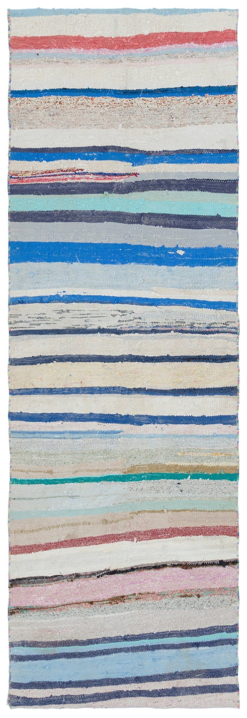 Girit Bej Çizgili Yün El Dokuma Halısı 083 x 253 Apex Unique