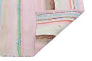 Pembe Anadolu Bohem Çizgili Yün Halı 161x89 - Özel Seri