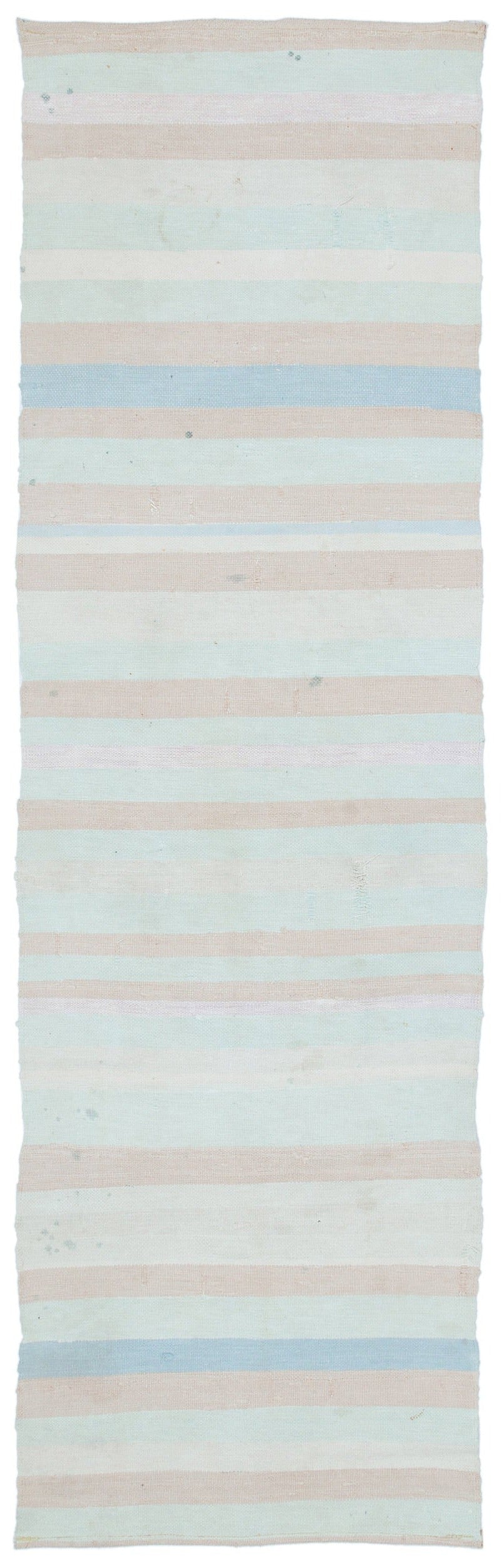 Girit Bej Çizgili Yün El Dokuma Halısı 072 x 236 Apex Unique